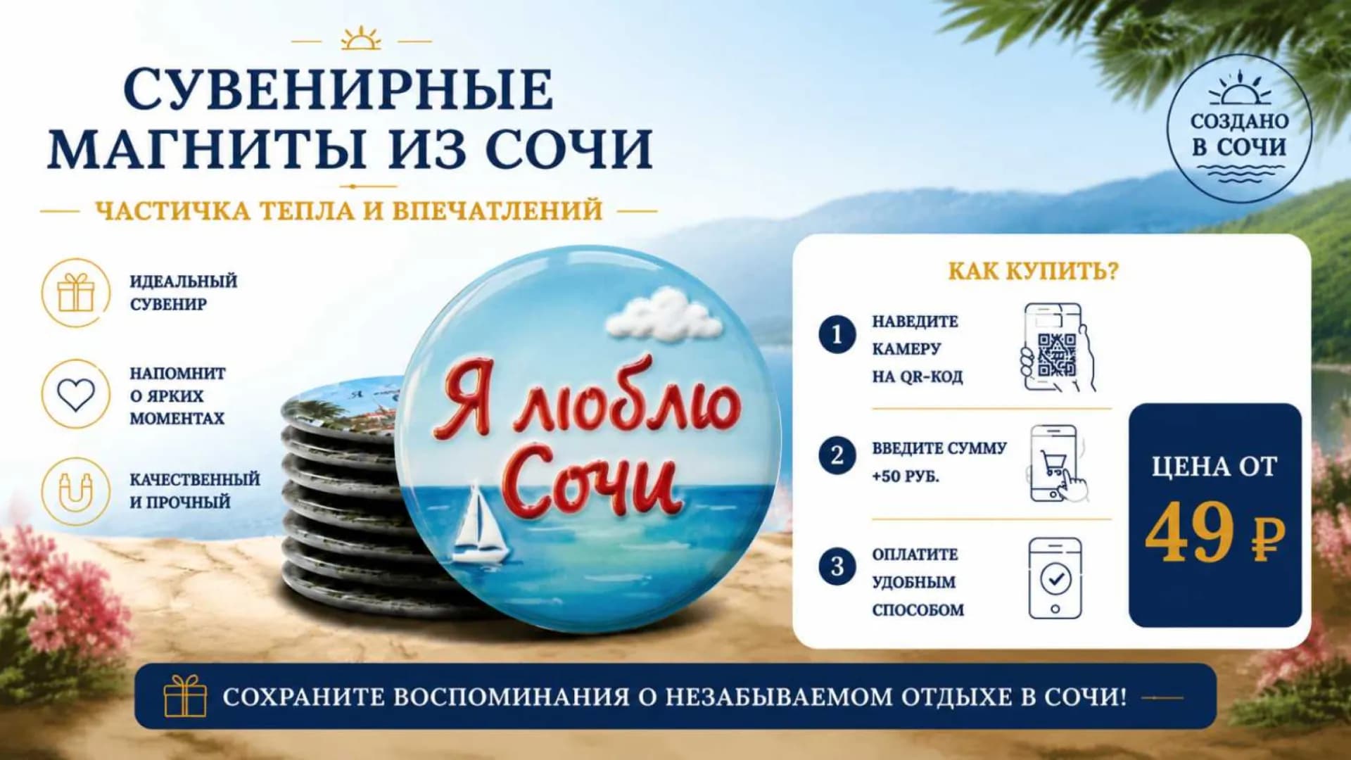 Сувенирный магнит Сочи